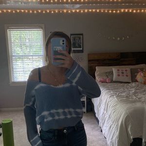 Cropped Tie Dye Sweater